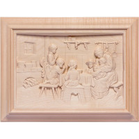 Wooden picture "Praying family"