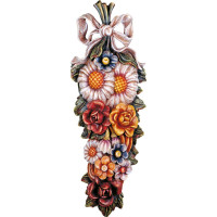 Drevený reliéf kvety Rosengarten z lipového dreva