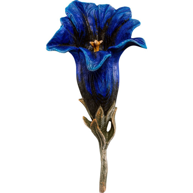 Wooden decoration Gentian from lime wood