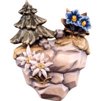 Wooden decoration Moutain flowers