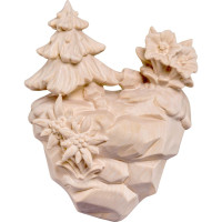 Wooden decoration Moutain flowers