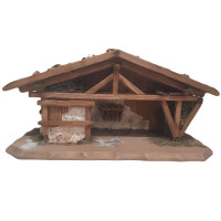 Wooden Nativity scene for figurines "Bulaccia" 