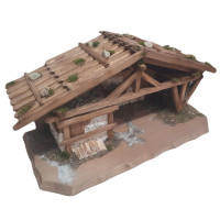 Wooden Nativity scene for figurines "Bulaccia" 