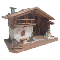 Traditional wooden Nativity scene for figurines