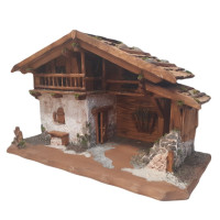 Traditional wooden Nativity scene for figurines