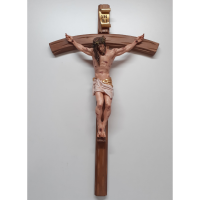 Curved cross with Jesus