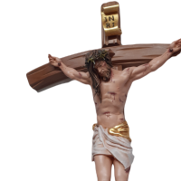 Curved cross with Jesus