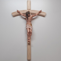 Curved cross with Jesus