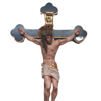 Marble cross in baroque style