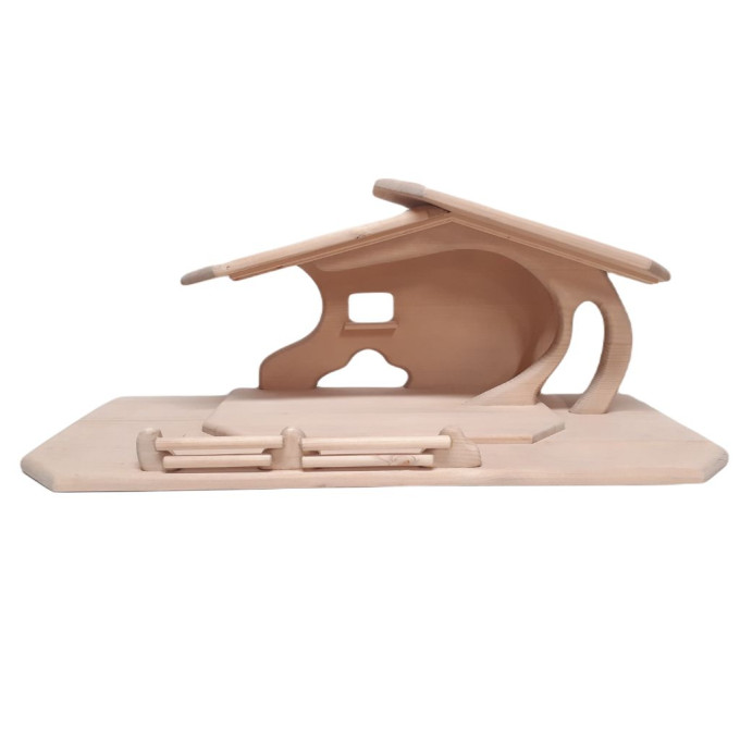 Nativity scene with the light Three Kings