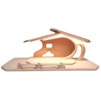 Nativity scene with the light Three Kings