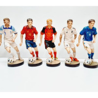 Football player wooden statue