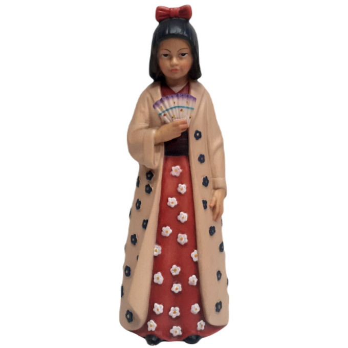 Japanese woman wooden statue