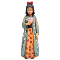 Japanese woman wooden statue