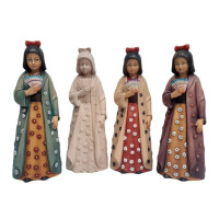 Japanese woman wooden statue