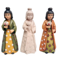 Japanese girl wooden statue