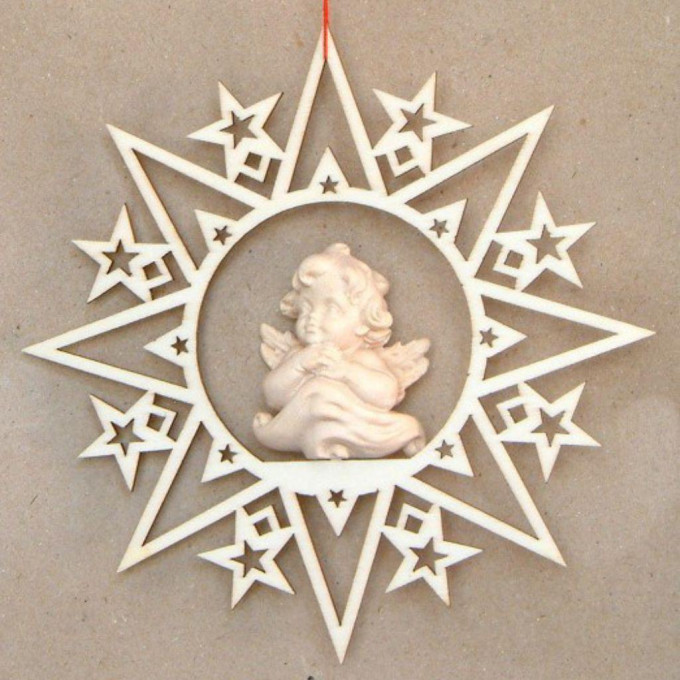 Crystal Star with Raffaell  Angel right