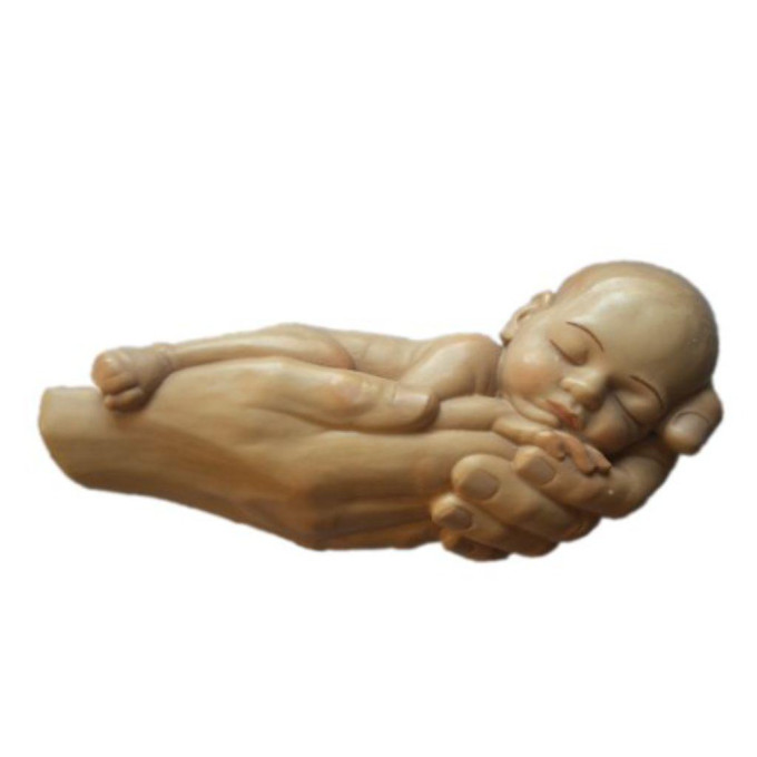 Child in protective hands