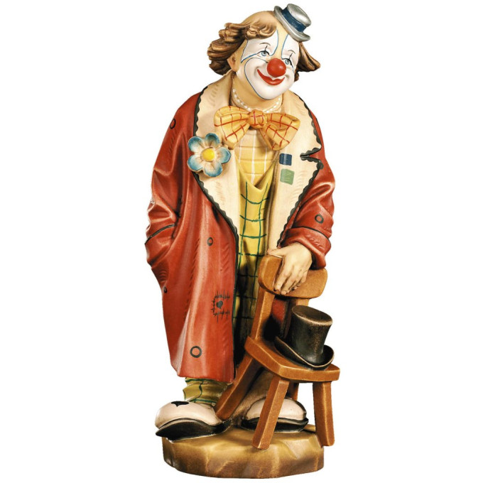 Clown with a chair and  hat