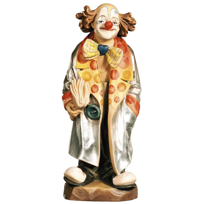 Clown with newspaper