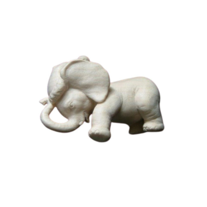 Sitting elephant with a cap