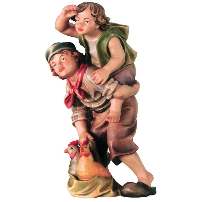 Boys with chickens for Nativity scene - Royal
