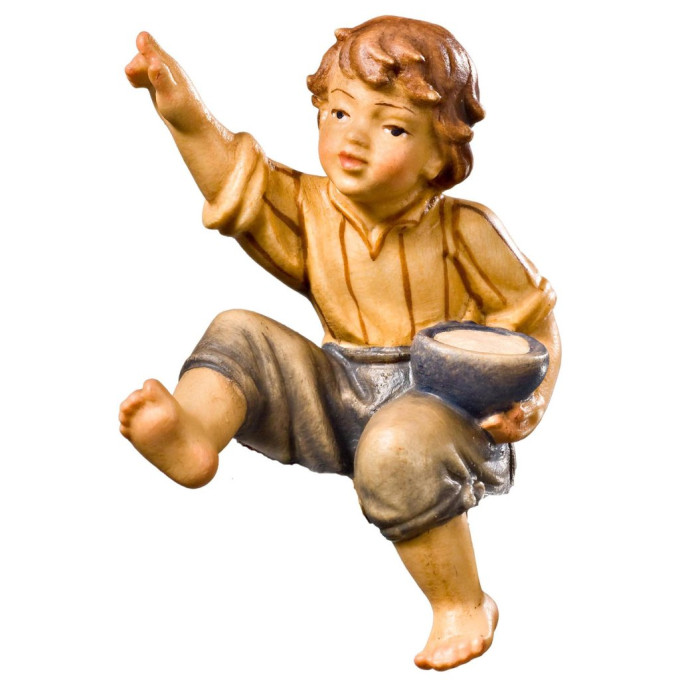 Sitting boy with bowl for Nativity scene - Royal