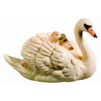 Swan with chicks for nativity scene - Royal
