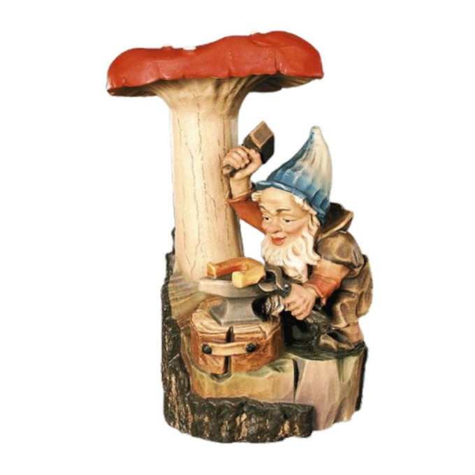 Blacksmith dwarf wooden decoration