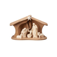 Wooden Nativity scene Luce with 8 figures AD