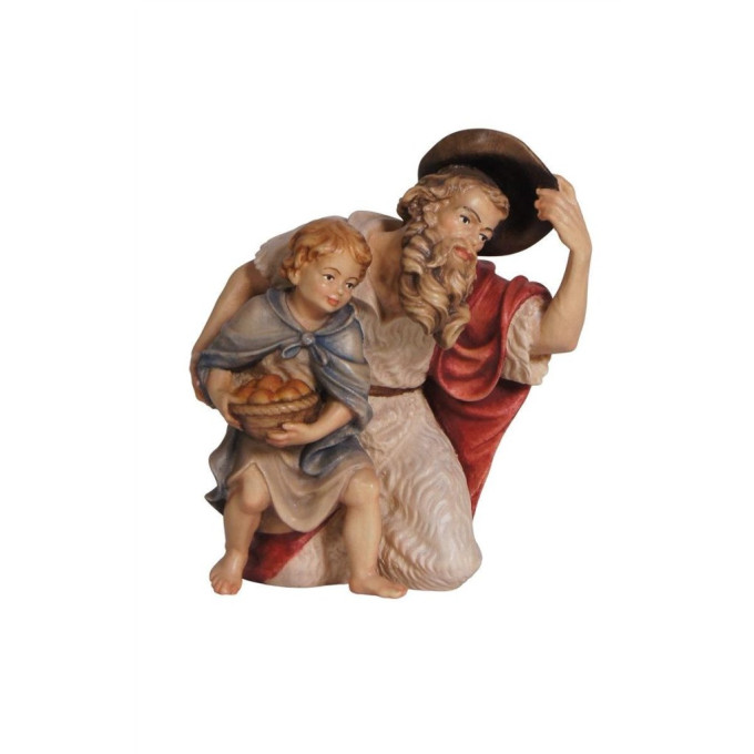 Shepherd kneeling with boy for Nativity scene - Homeland