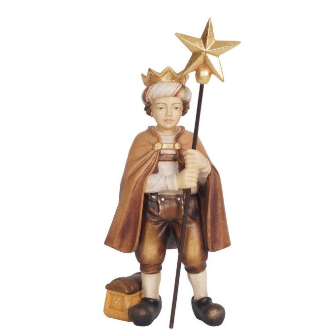 Carol singer with star for Nativity scene - Homeland