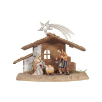 Nativity Sets HE with 3 figurines and a Tyrolean stable with a star