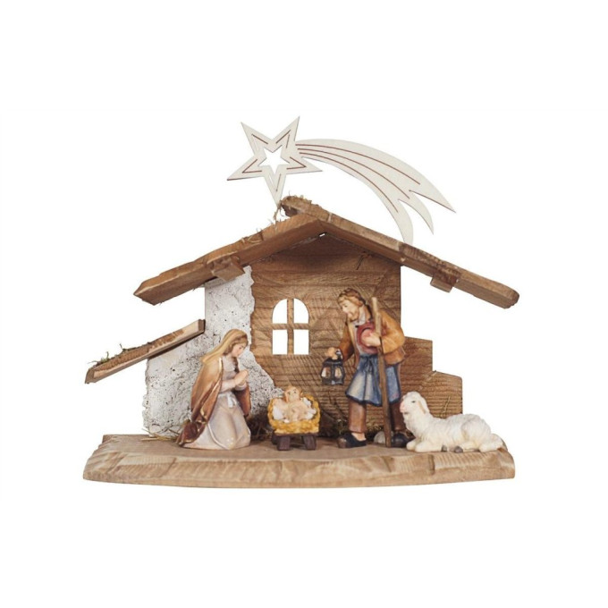 Nativity Sets HE with 4 figurines and a Tyrolean stable with a star