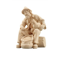 Sediaci pastier so sliepkou pre betlehem - Alpský