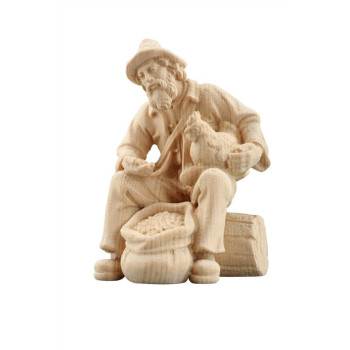 Sediaci pastier so sliepkou pre betlehem - Alpský