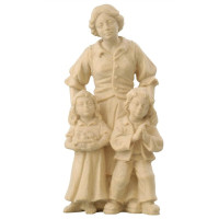 Shepherdess with 2 children for Nativity scene - Alpine