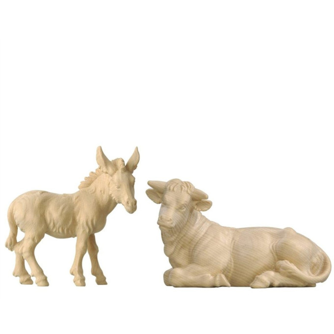 Ox lying and donkey for Nativity scene - Alpine