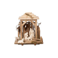 Wooden Lantern with 6 figures - Lantern Holy Night