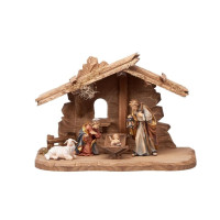 Tyrolean Nativity scene with 4 figurines RA
