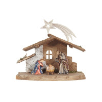 Tyrolean Nativity scene with comet and 3 figurines RA