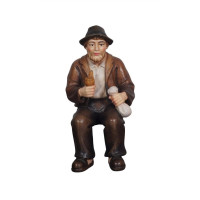 Grandfather with pipe for Nativity scene - Jerusalem