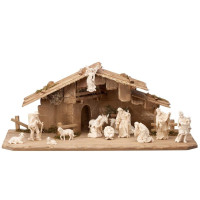 Nativity scene MA with 13 figures and Stable Holy Night