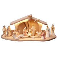Nativity scene with light Luce with 18 figures
