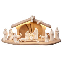 Nativity scene with light Luce with 18 figures