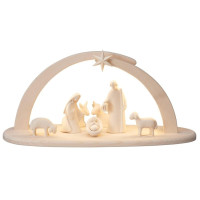 Nativity scene with light Leonardo with 8 figures LE