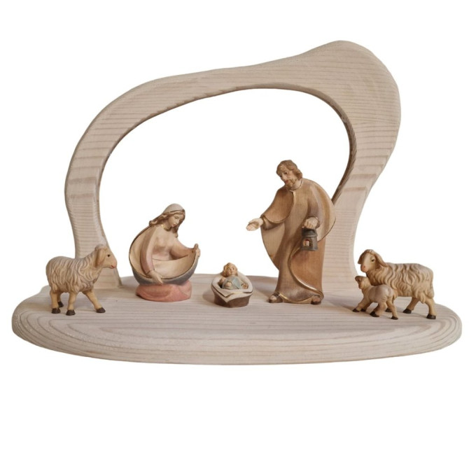 Angel Light Wooden Nativity scene