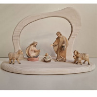 Angel Light Wooden Nativity scene