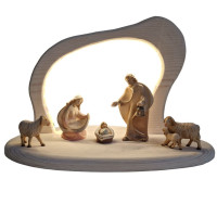 Angel Light Wooden Nativity scene