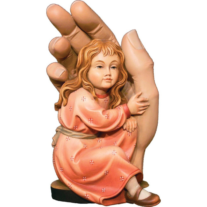 Girl in protective hands